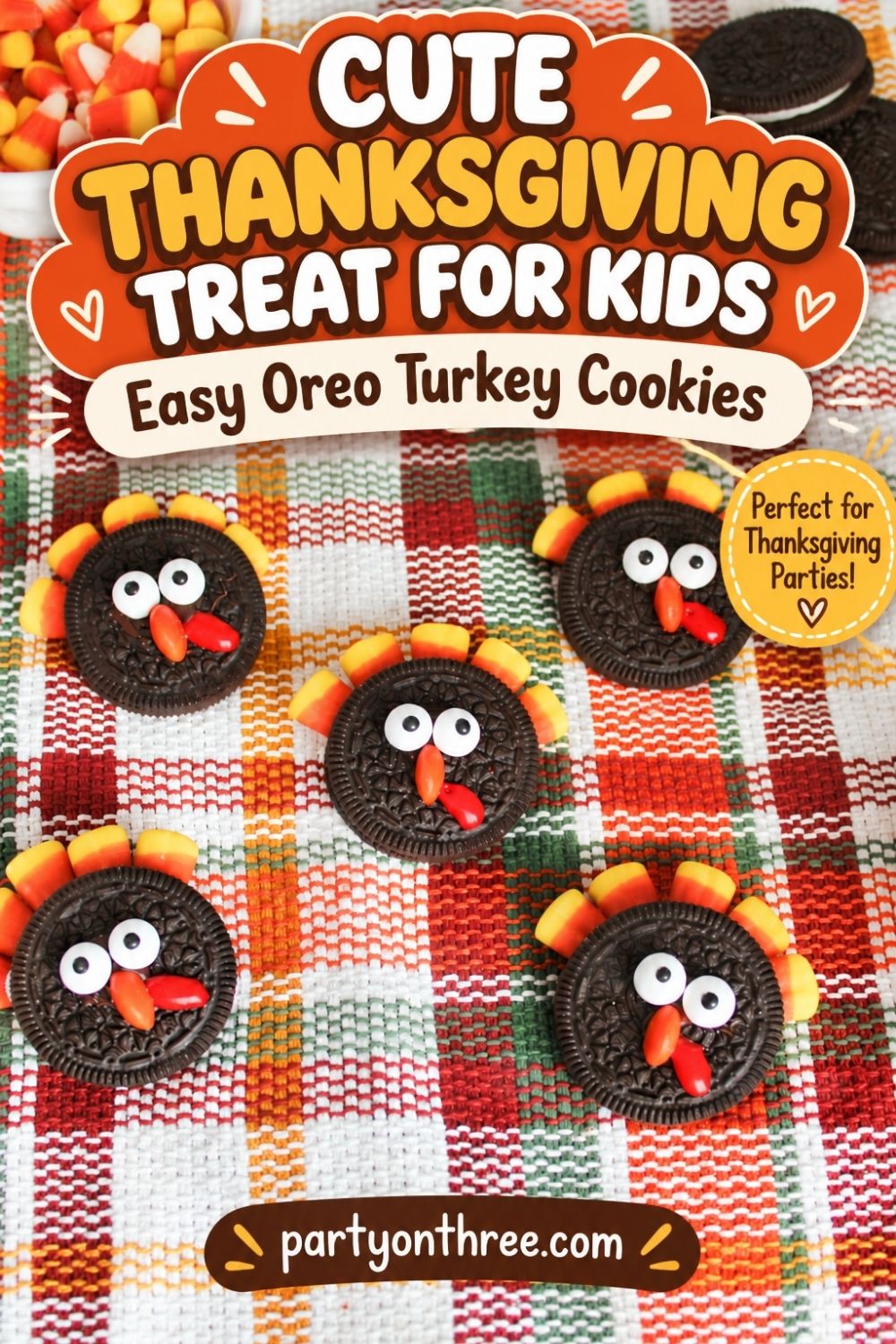 Easy Oreo Turkey Cookies