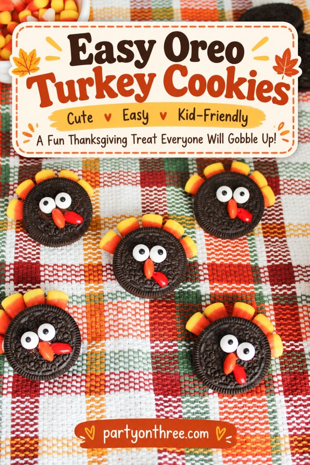 Easy Oreo Turkey Cookies