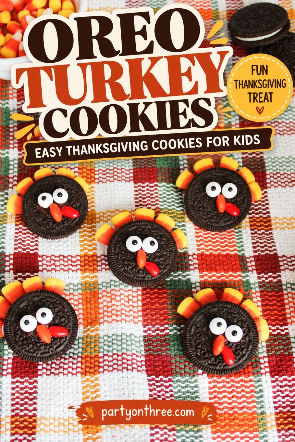 Easy Oreo Turkey Cookies