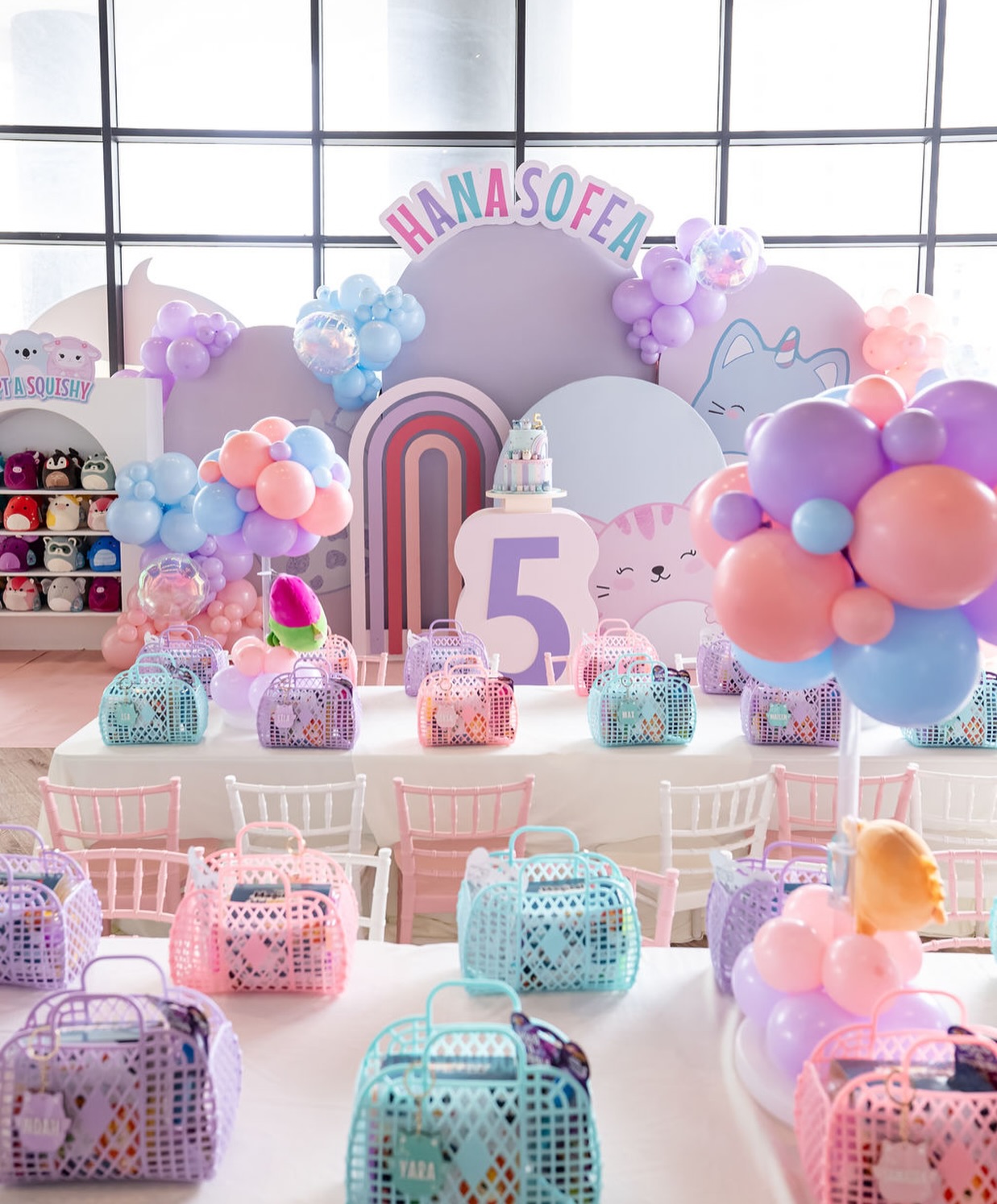 Jelly Basket Favors Line the Whole Guest Table
