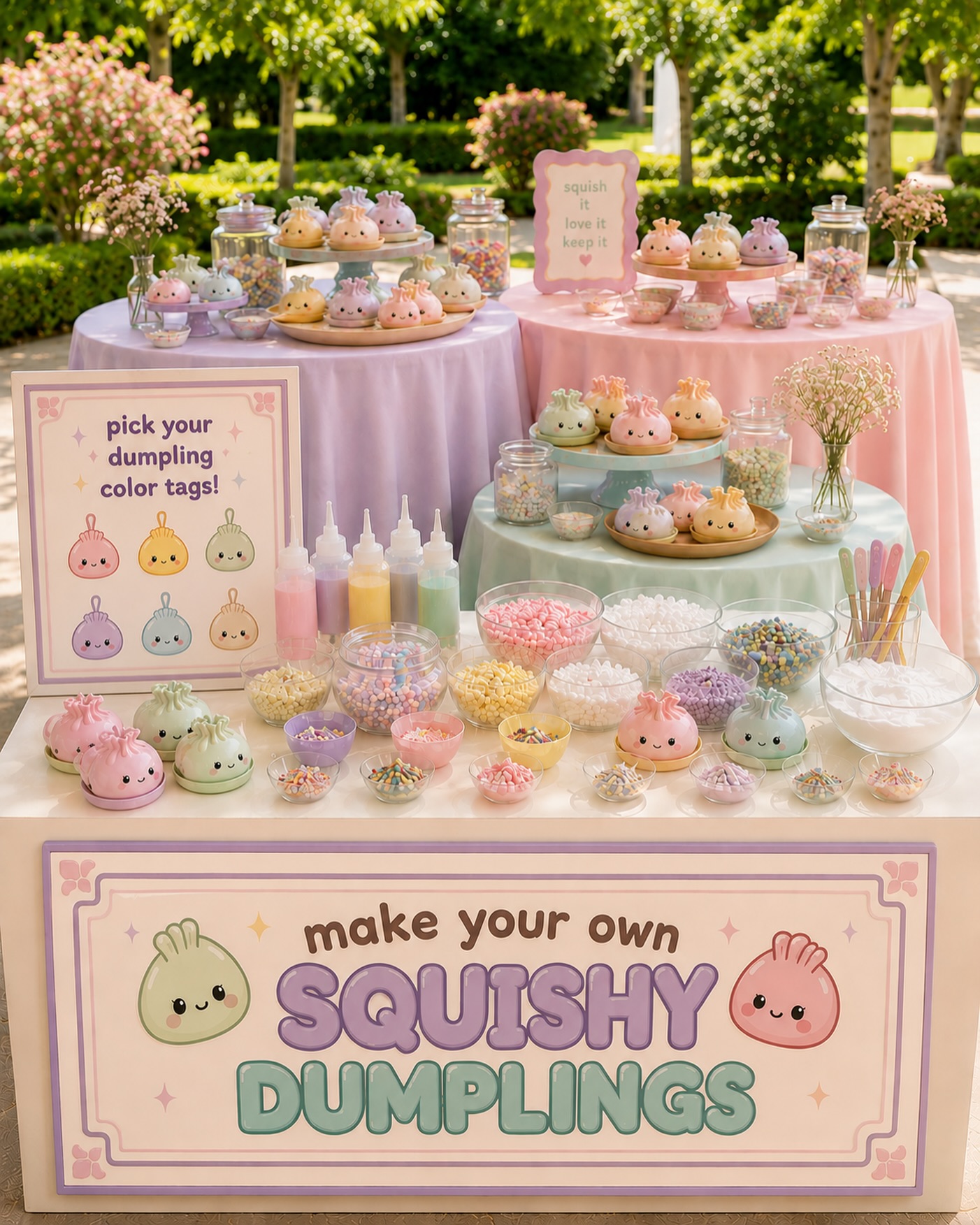 Make Your Own Squishy Dumplings DIY Station