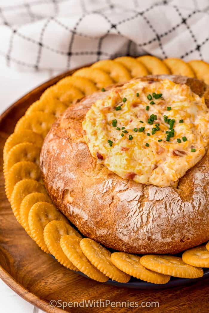 Mississippi Sin Dip Baked in a Bread Bowl