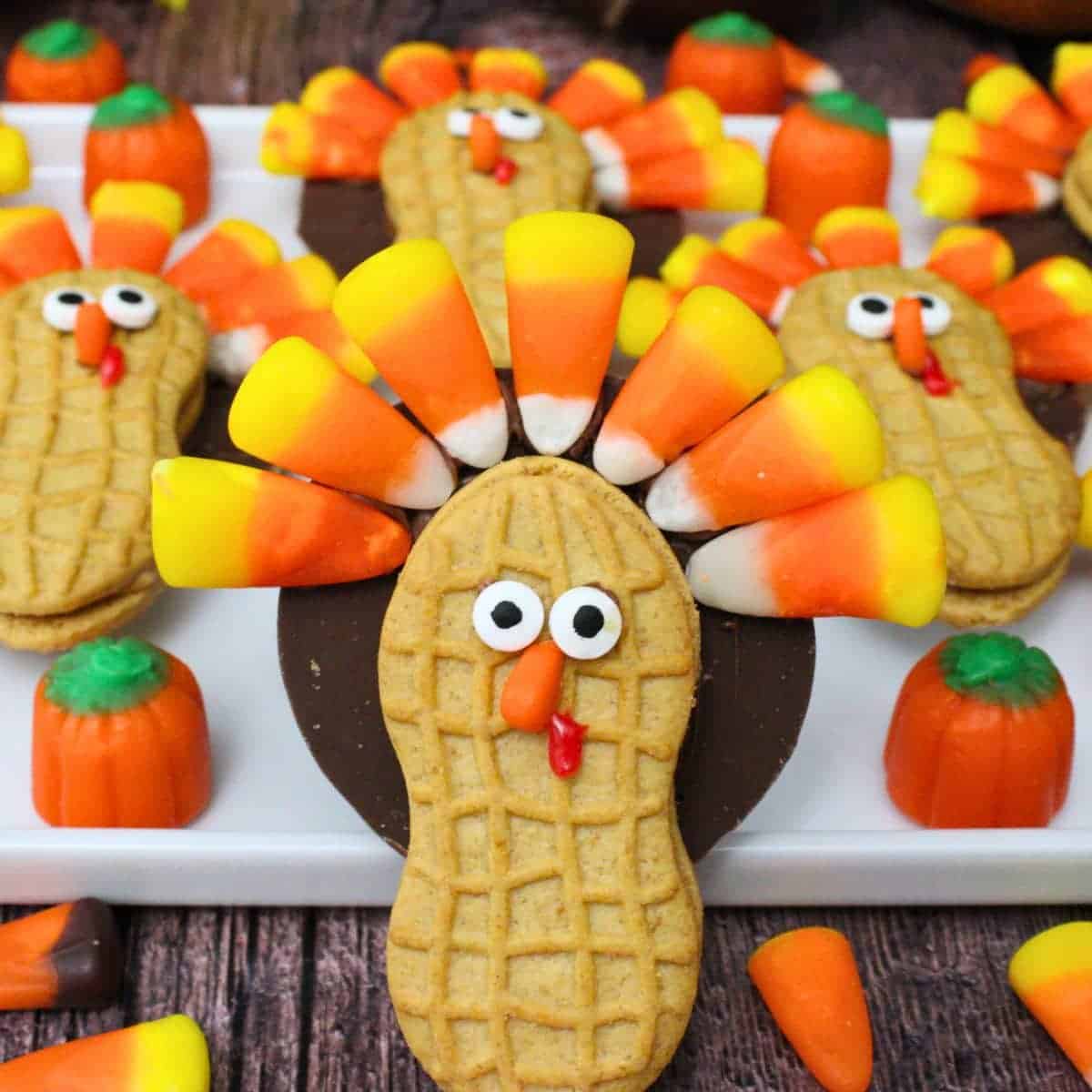 Nutter Butter Turkey Cookies: No Bake Thanksgiving Treat!