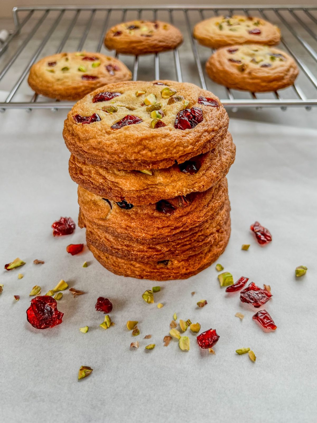 Orange Cranberry Pistachio Cookies