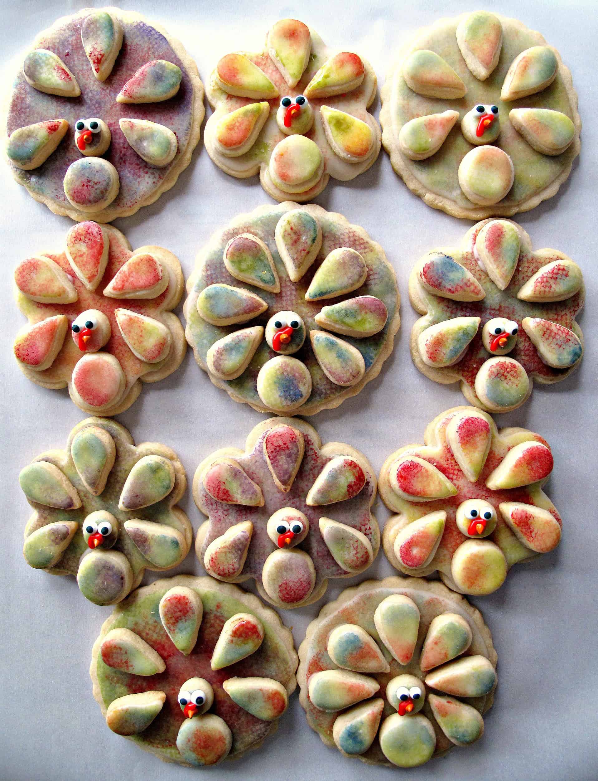 Painted Turkey Sugar Cookies