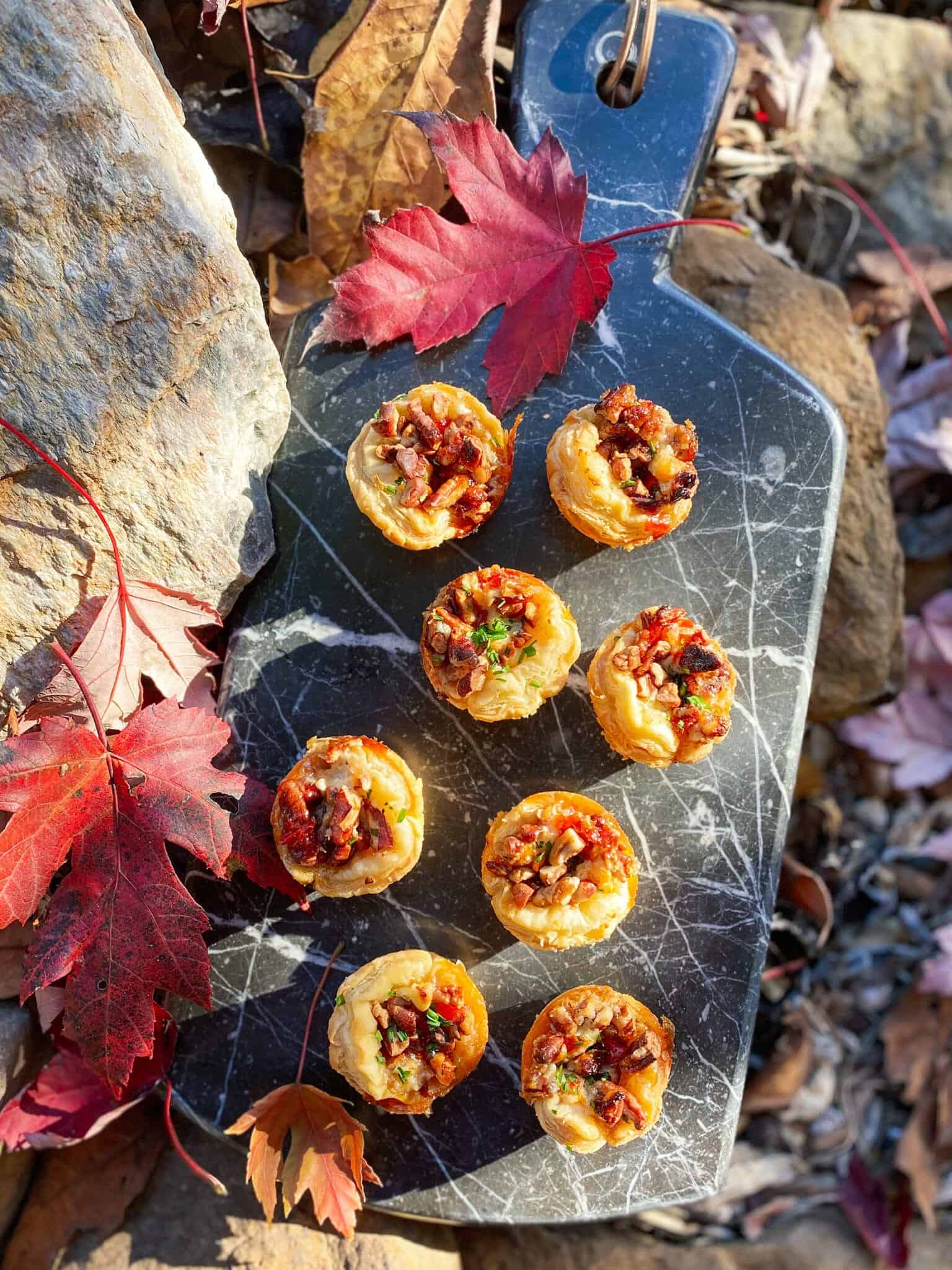 Pecan and Boursin Puff Pastry Tarts You Make Ahead