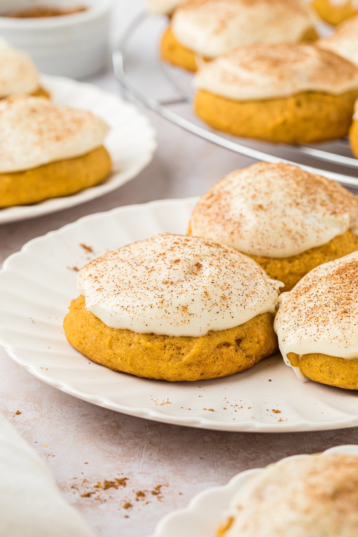 Pumpkin Spice Cookies with Cream Cheese Frosting