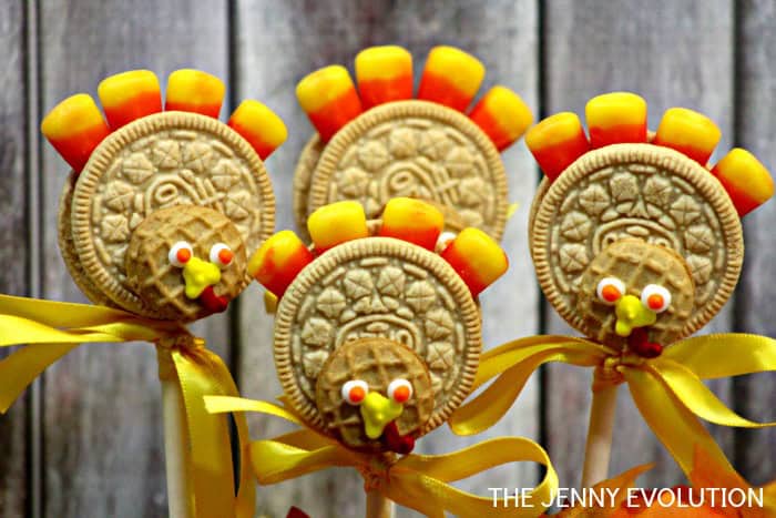 Thanksgiving Oreo Cookie Turkey Pops Tutorial