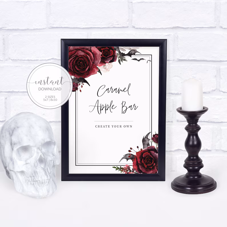 The Halloween Sign That Actually Says Caramel Apple Bar