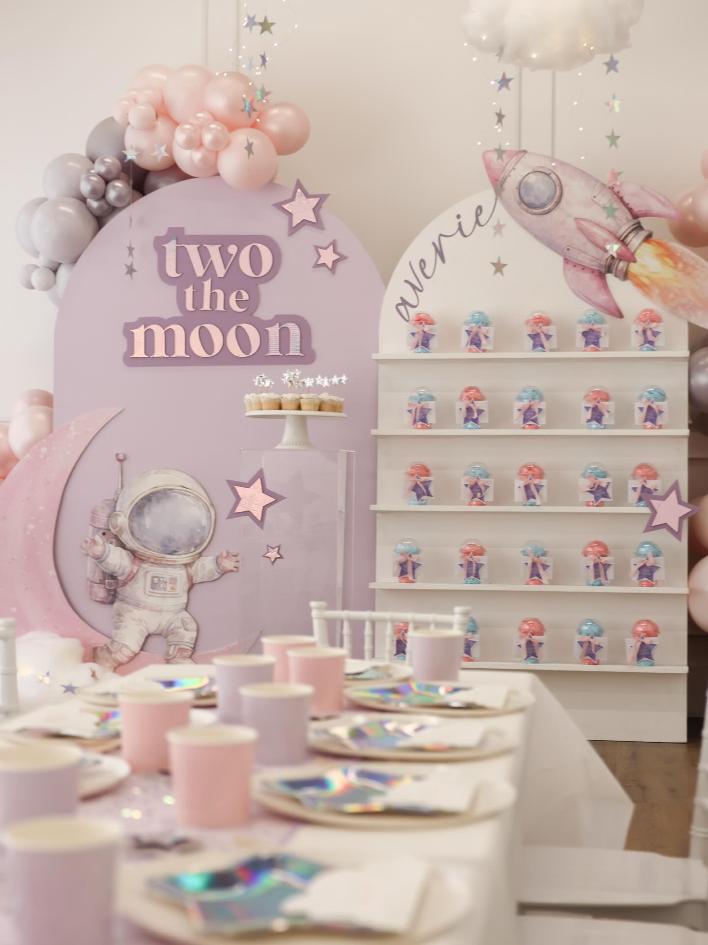 Two the Moon Astronaut and Rocket Theme