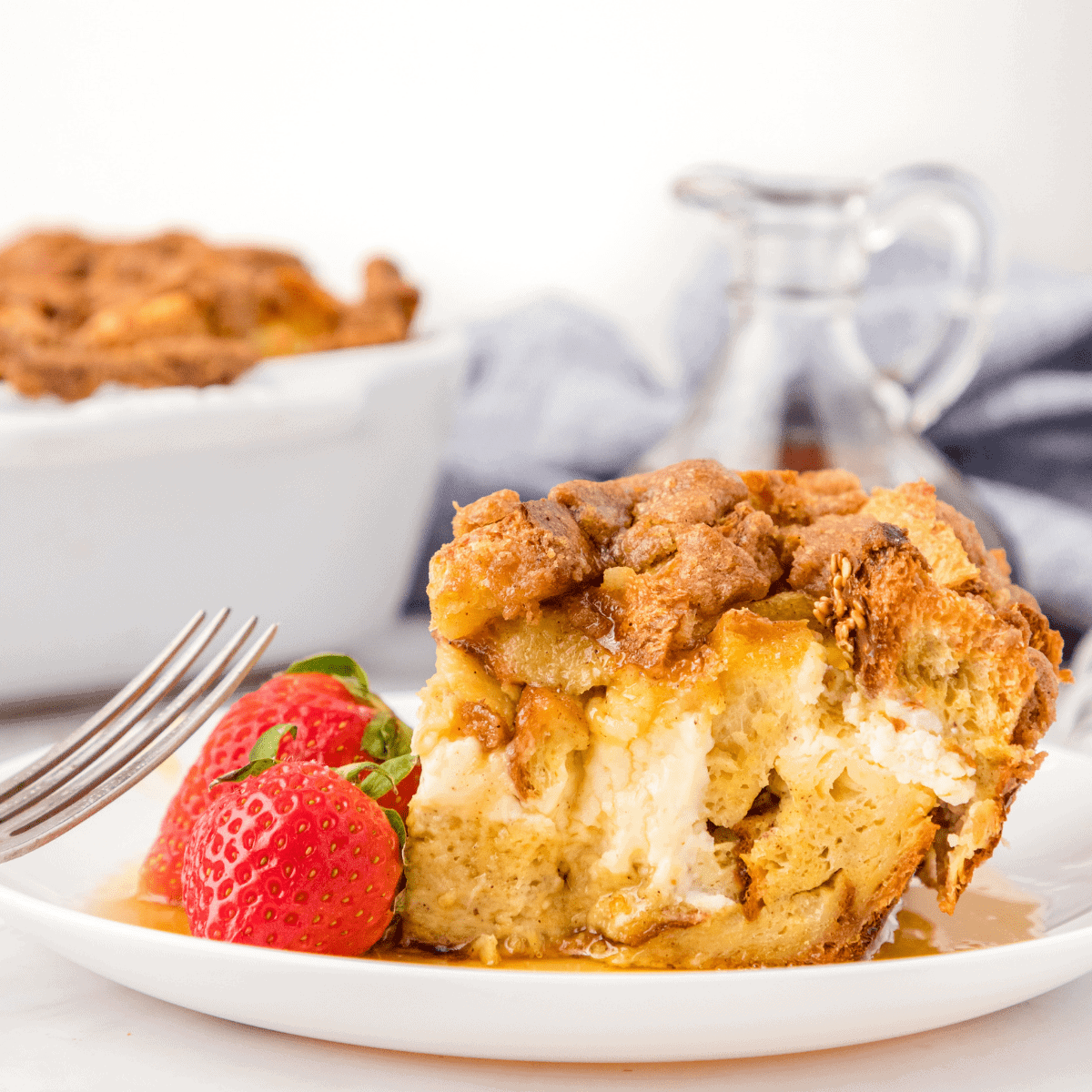 Baked French Toast Casserole with Cream Cheese Filling
