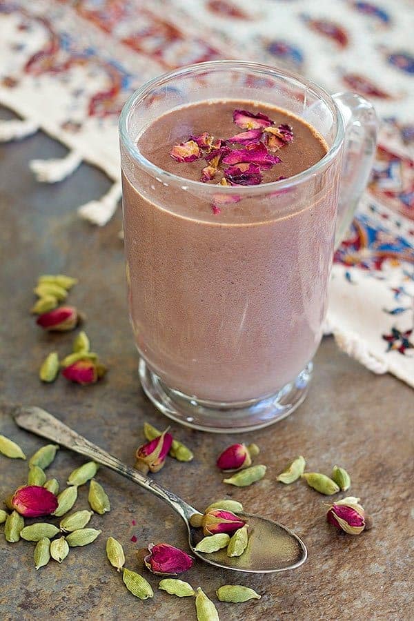 Cardamom Rose Hot Chocolate - Iran in a cup