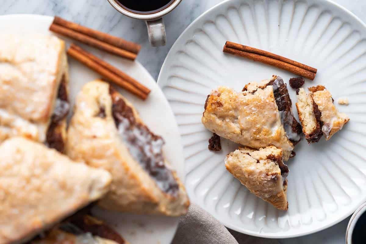 Cinnamon Roll Sourdough Discard Scones