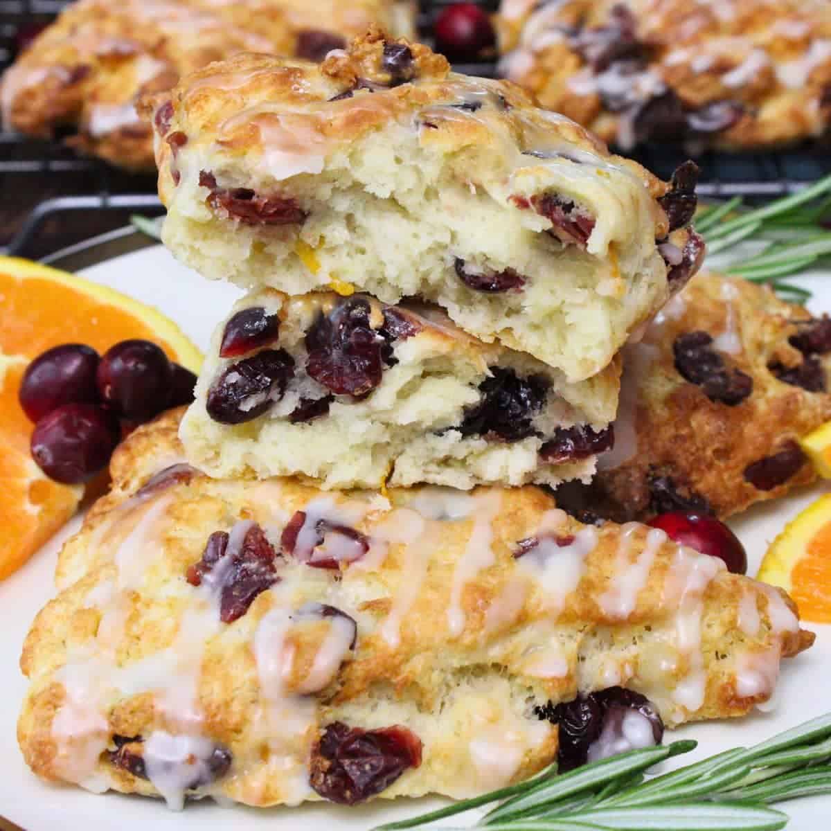 Easy Cranberry Orange Scones in the Air Fryer or Oven!