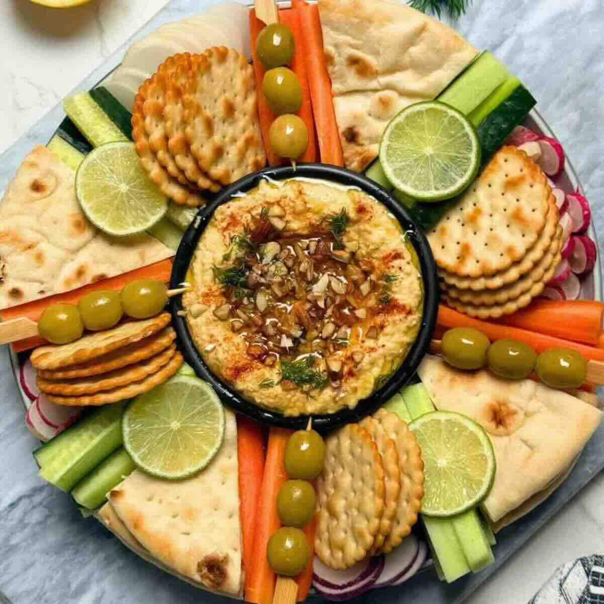 Easy No-Cook Hummus Platter (10 Minutes)