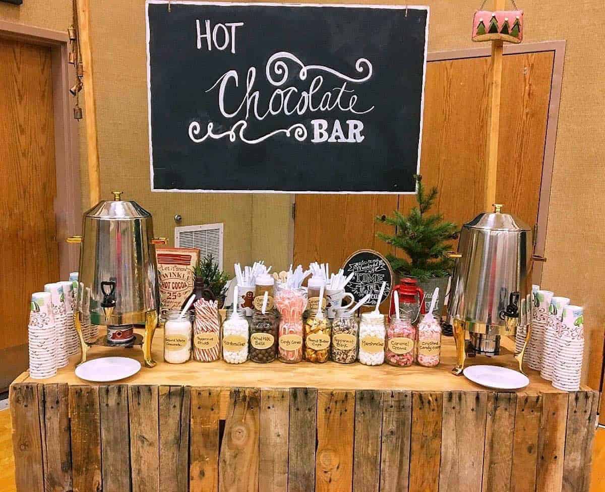 Hot Chocolate Bar Ideas With Coffee Urns for a Crowd