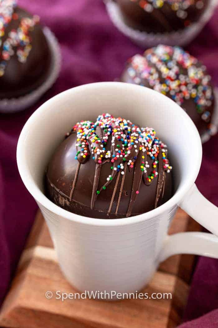Hot Chocolate Bombs (With Marshmallows!) - Spend With Pennies
