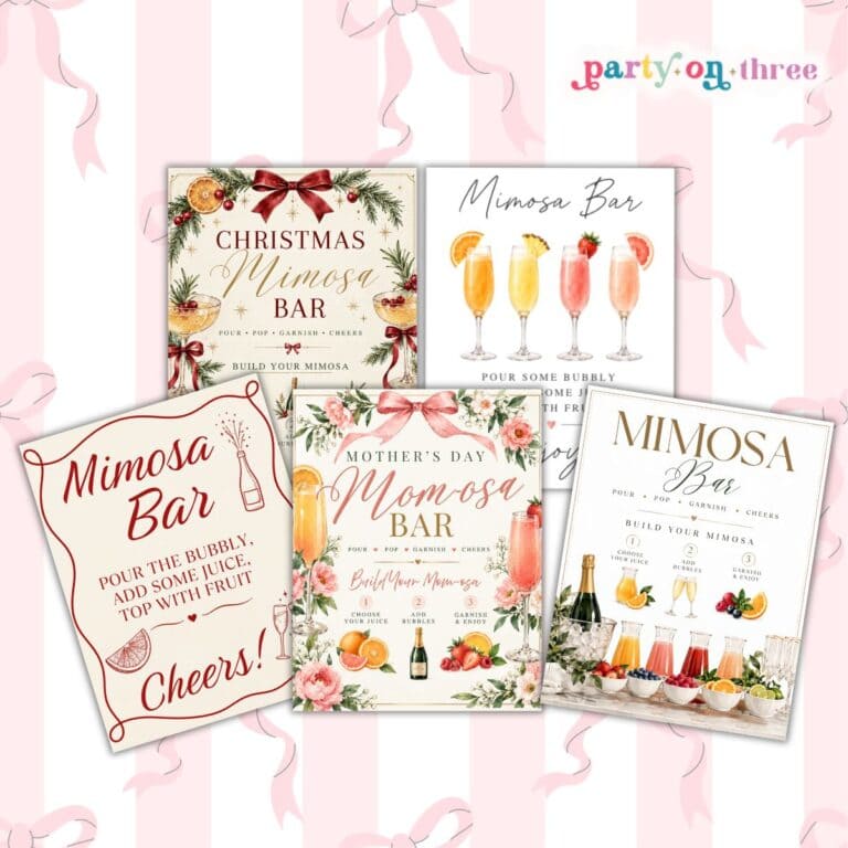 5 Free Printable Mimosa Bar Signs for Any Brunch or Shower