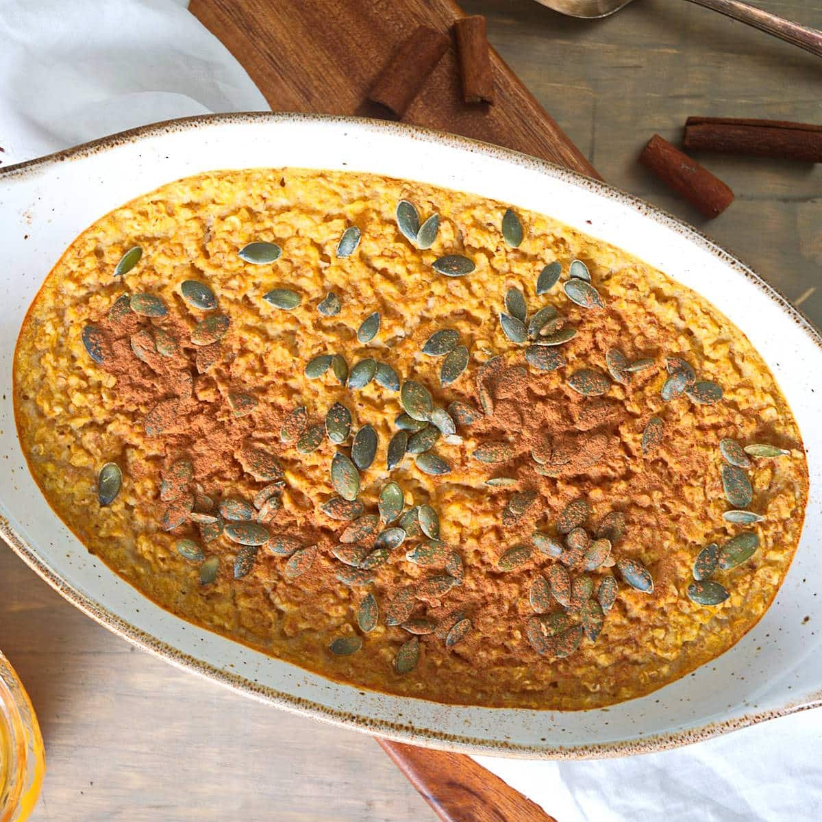 Pumpkin Spice Baked Oatmeal