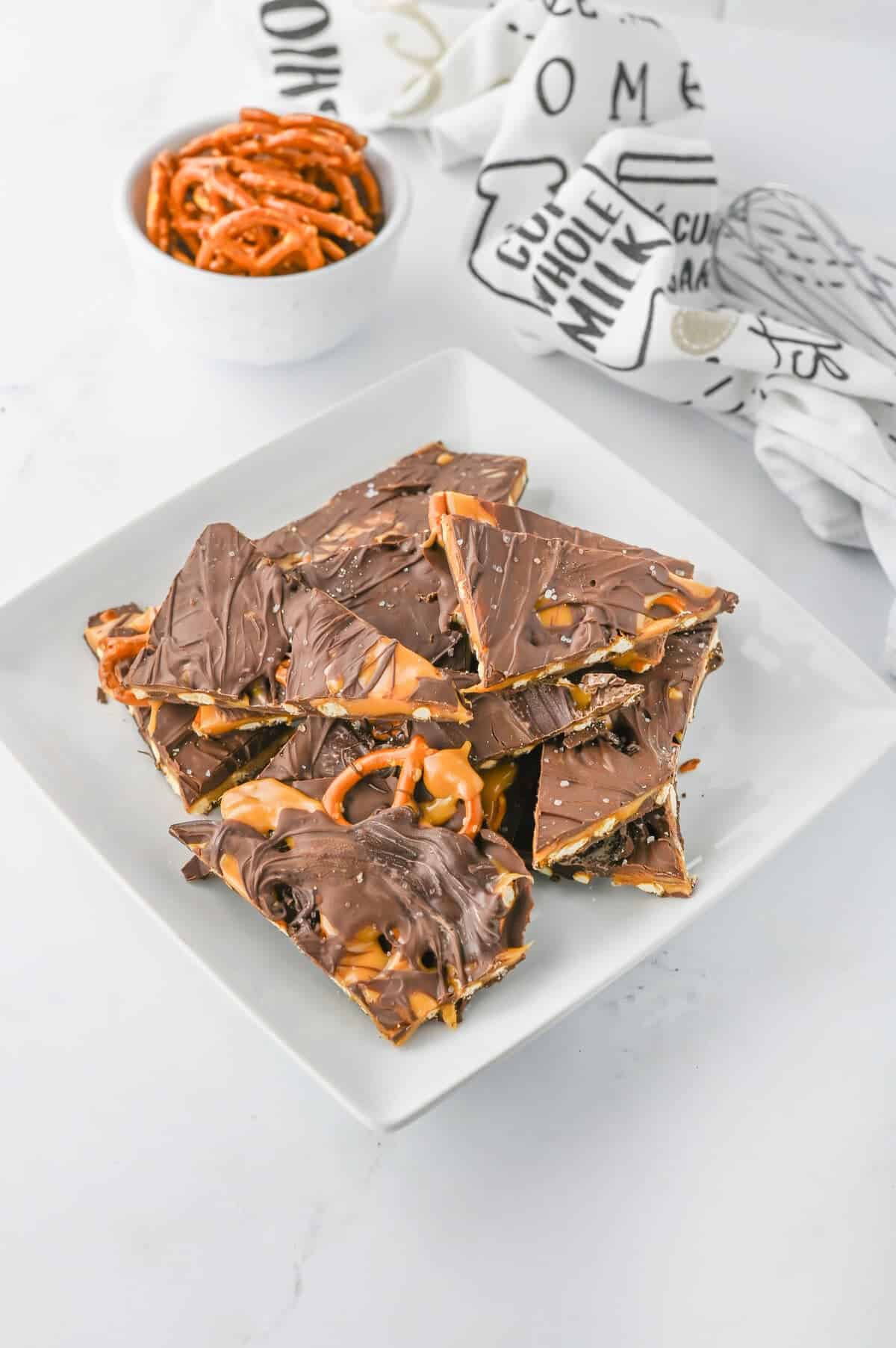 Salted Caramel Pretzel Bark