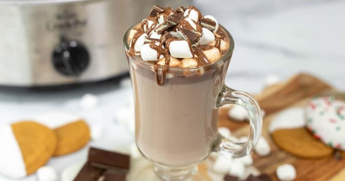 Slow Cooker Andes Mint Hot Chocolate
