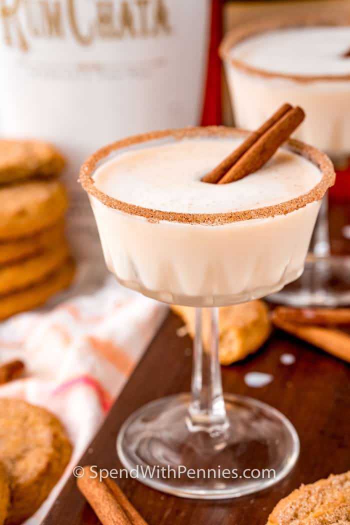 Snickerdoodle Cocktail (with RumChata) (With Rumchata & Amaretto) - Spend With Pennies