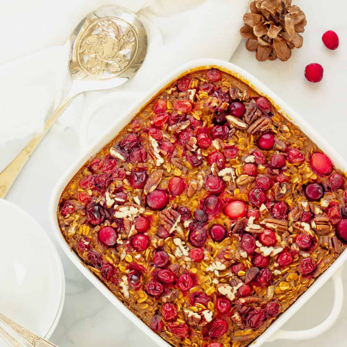 Spiced Pumpkin Baked Oatmeal