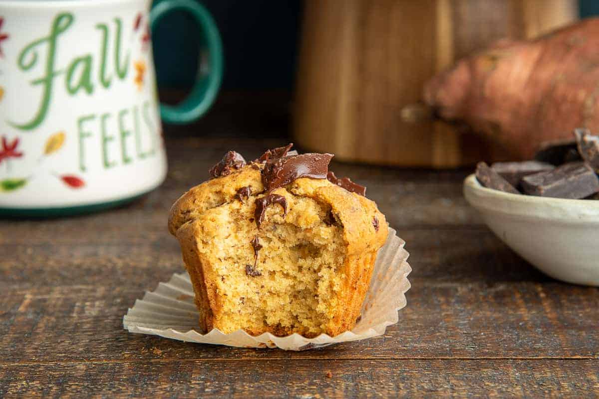 Sweet Potato Muffins with Chocolate Chunks - Sense & Edibility
