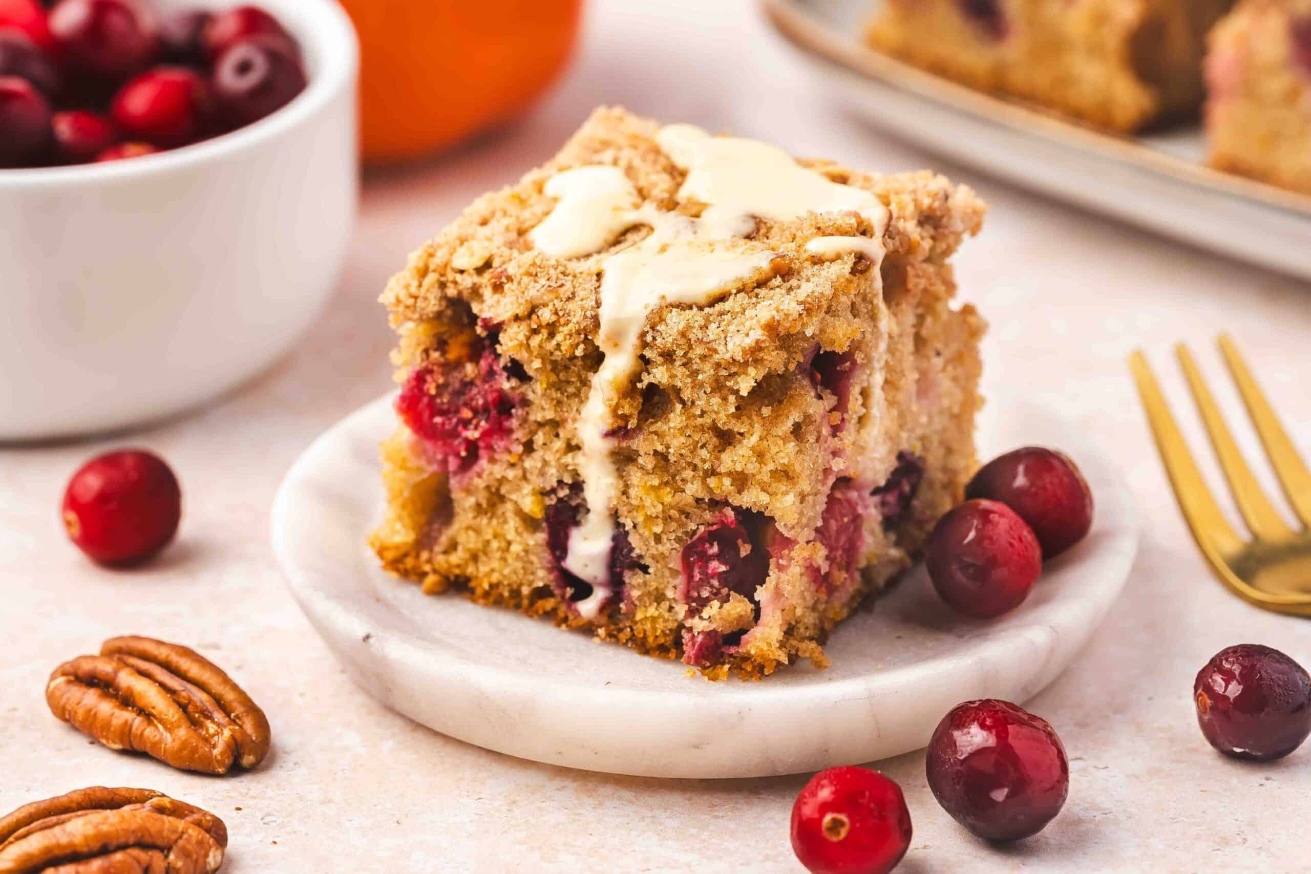 The Best Cranberry Orange Coffee Cake with Crunchy Streusel