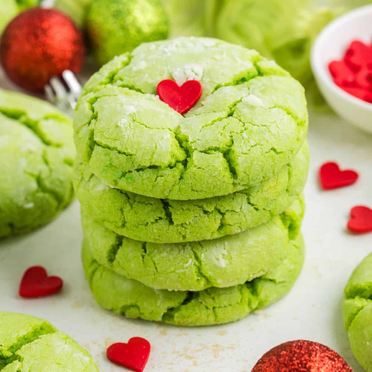 These Grinch Crinkle Cookies Might Be the Cutest Christmas Treat Yet