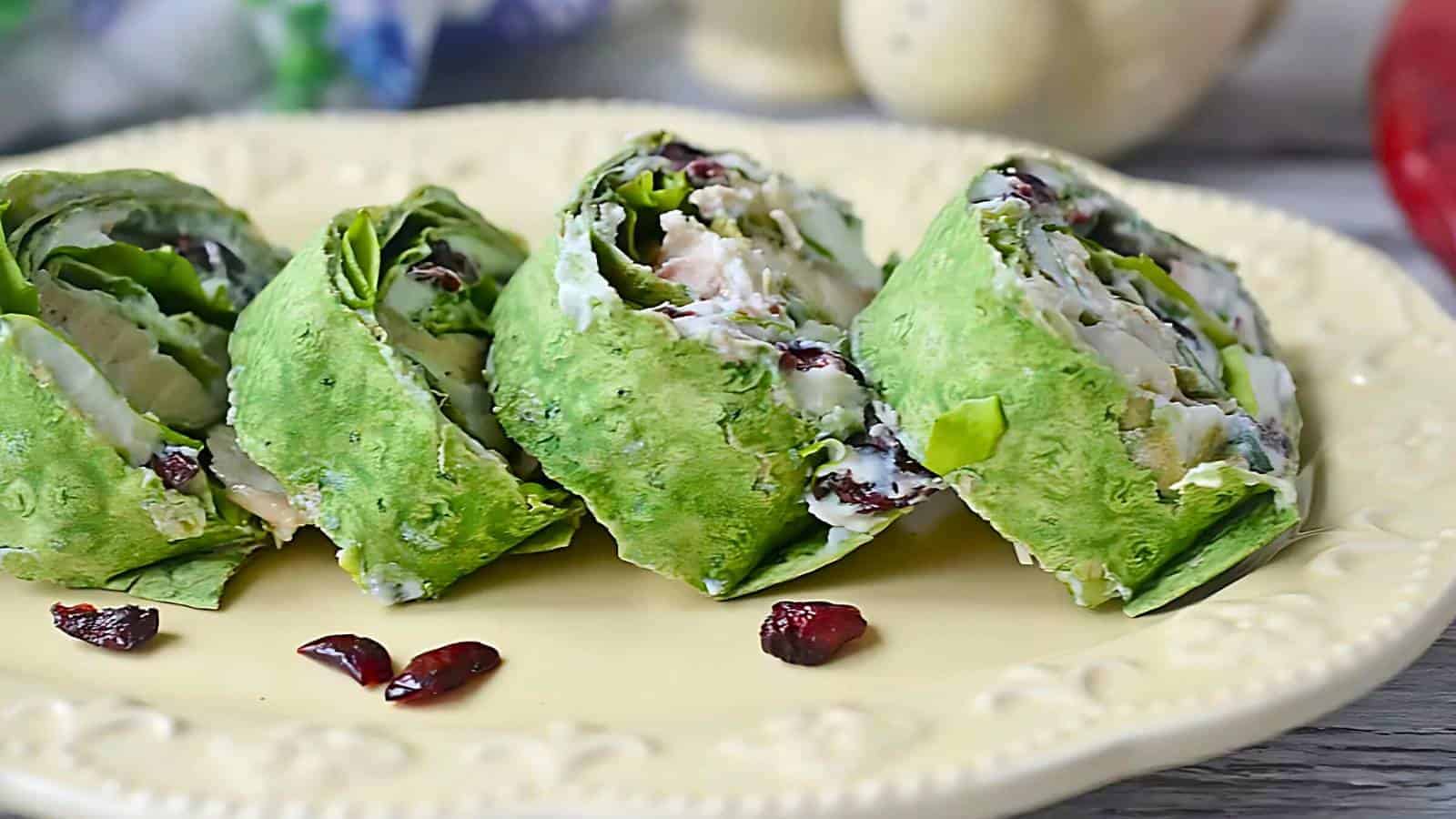 Turkey Cranberry Pinwheel Wraps